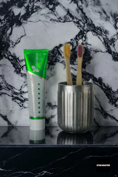 Star Master Diş Fırçası Kabı Diş Fırçalığı Fırçalık Gümüş Eskitme Renk Model 11 - Resim 2