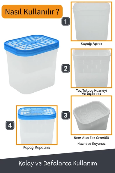 Viselia Nem Alıcı Cihaz 12 Adet 200 gr Rutubet Giderici Aparat Rutubet Önleyici Küf Engelleyici - Resim 7