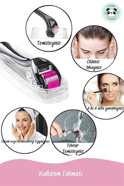 Pandogo Titanyum Iğneli Dermaroller Saç Çıkarma Tarağı Ince Uçlu 1 Mm - Resim 4