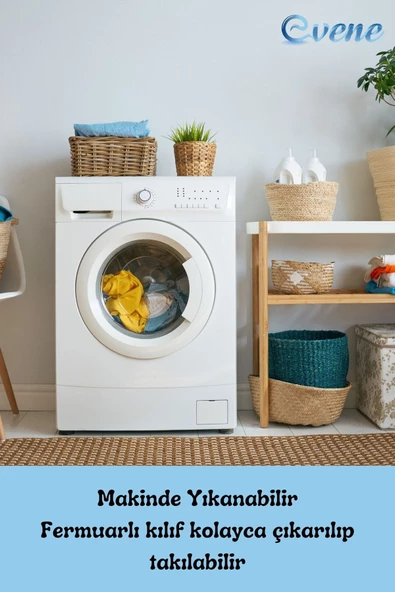 Evene Yastık Kılıfı Örme Kumaş Bambu Desen 50x70 Terletmeyen Minder Yastık Yüzü - 3