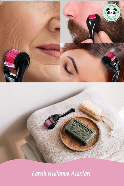 Pandogo Titanyum Iğneli Dermaroller Saç Çıkarma Tarağı Ince Uçlu 1 Mm - Resim 5