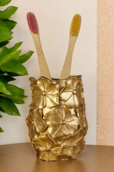 Star Master Diş Fırçası Kabı Diş Fırçalığı Fırçalık Altın Renk Model 16