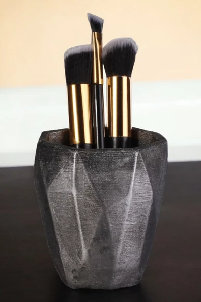 Viselia Makyaj Duzenleyici Makyaj Organizeri Makyaj Fırçalığı Makyaj Fırçası Gümüş Eskitme Renk Model 2 ürün görseli 1