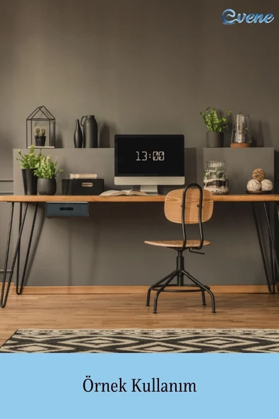 Evene Gizli Çekmece Organizer Masa Altı Saklama Kabı Siyah Renk Model 1 - Resim 4