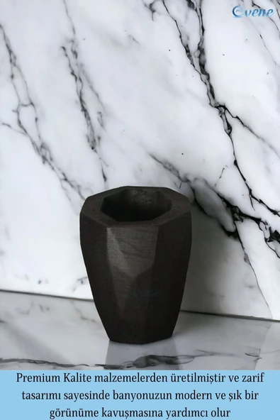 Evene Diş Fırçalığı Diş Fırçalık Diş Fırçası Standı Diş Fırçası Tutucu Siyah Model 19 - Resim 4