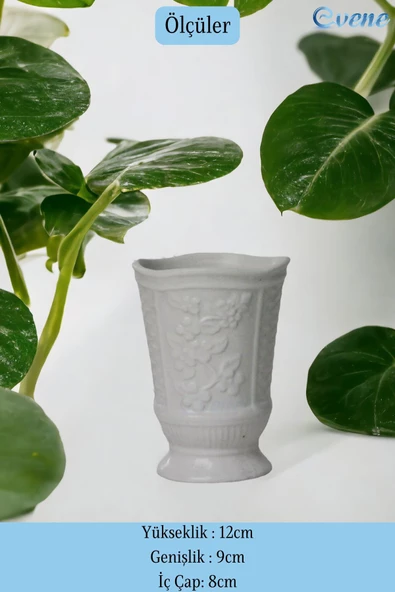 Evene Tezgah Üstü Kaşıklık Dekoratif Dik Kaşıklık Silindir Kaşıklık Beyaz Renk Model 9 - Resim 2