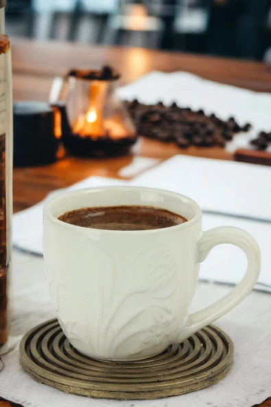 METAFOX Bardak Altlığı Altın Eskitme 4 Adet Model 4 - Resim 2