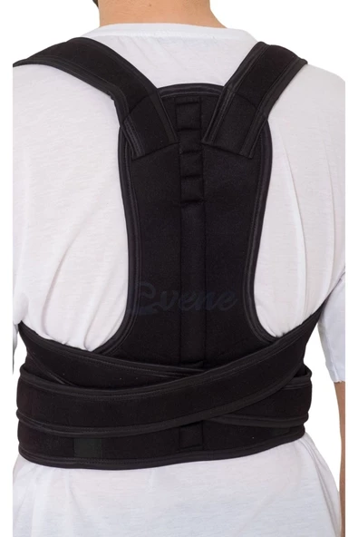 Evene Dik Duruş Korsesi Sırt Korsesi Manyetik Bel Korsesi Balenli Korse Medikal Korse Siyah Korse Model 2 - 2
