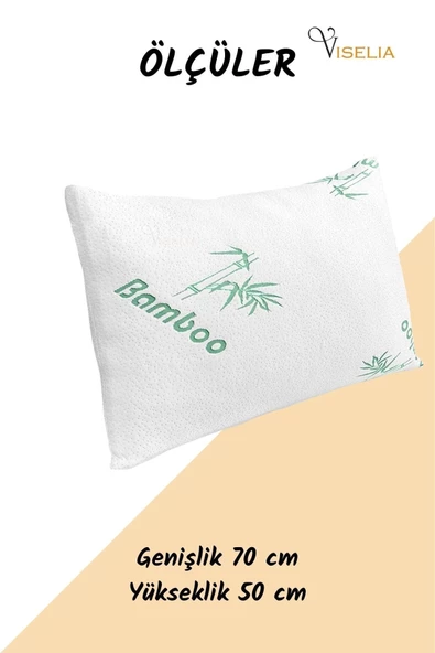 Viselia Bambu Yastık Kılıfı Fermuarlı Pamuklu Yastık Yüzü 50x70 Cm 1 Adet - 3