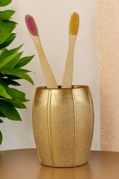 Star Master Diş Fırçası Kabı Diş Fırçalığı Fırçalık Altın Renk Model 13