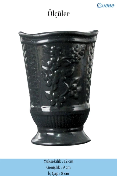 Evene Diş Fırçalığı Diş Fırçalık Diş Fırçası Standı Diş Fırçası Tutucu Siyah Model 9 - Resim 2