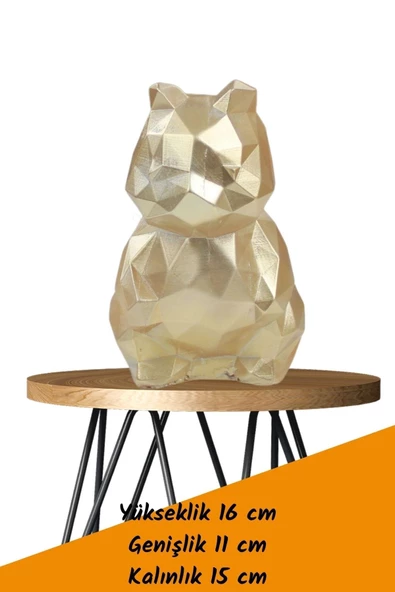 Viselia Dekoratif Sincap Biblo Heykel El Yapımı Sevimli Hediyelik Süs Eşyası Poly Model Tasarım Ürünü - Resim 4
