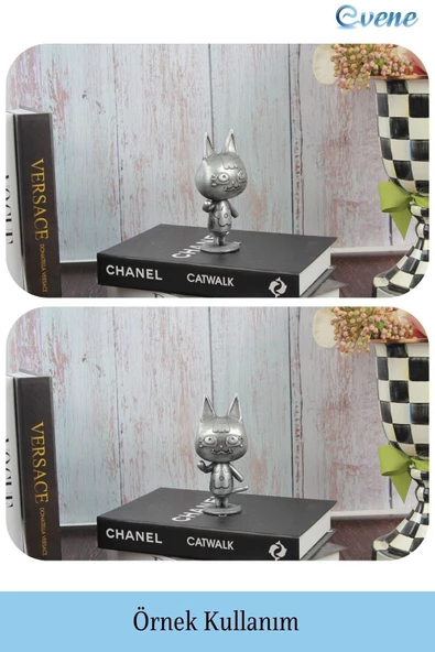 Evene Biblo Dekoratif Obje Heykel Biblo Dekoratif Süs Eşyası Model 26 Kedi Biblo - Resim 2