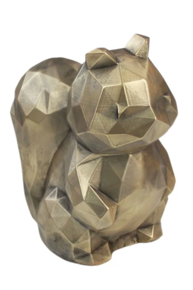 Evene Dekoratif Sincap Biblo Heykel El Yapımı Sevimli Hediyelik Süs Eşyası Poly Model Tasarım Ürünü ürün görseli 1