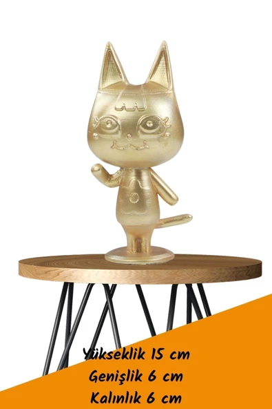 Viselia Dekoratif Küçük Kedi Biblo Heykel El Yapımı Hediyelik Süs Eşyası Sevimli Model Tasarım Ürünü - Resim 4