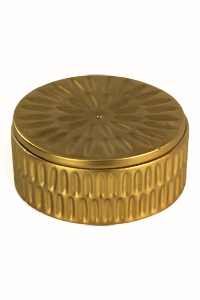 Evene Kapaklı Şekerlik Drajelik Şekerlik Altın Renk Model 21 ürün görseli 1