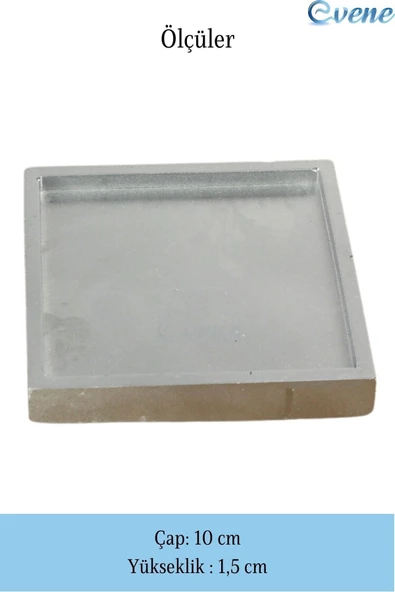 Evene Şekerlik Gümüş Renk Sunumluk Drajelik Dekoratif Tabak Dörtgen Model - Resim 3