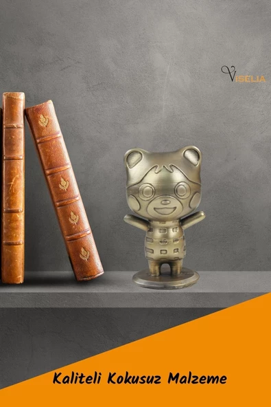 Viselia Dekoratif Küçük Ayı Biblo Heykel El Yapımı Hediyelik Süs Eşyası Sevimli Model Tasarım Ürünü - Resim 5