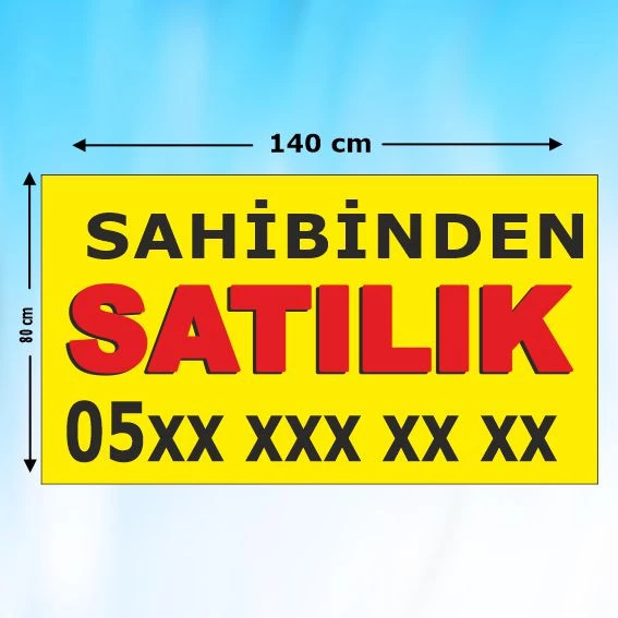 SAHİBİNDEN SATILIK AFİŞİ_ 140x 80 cm