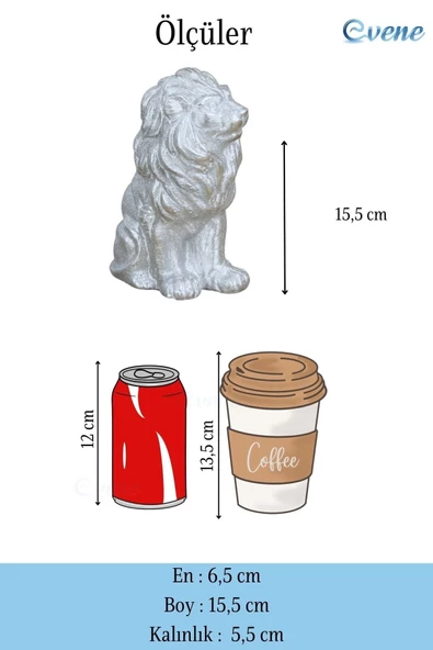 Evene Biblo Dekoratif Obje Heykel Biblo Aslan Biblo Dekoratif Süs Eşyası Model 2 - 3