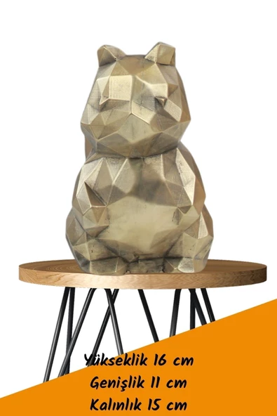 Viselia Dekoratif Sincap Biblo Heykel El Yapımı Sevimli Hediyelik Süs Eşyası Poly Model Tasarım Ürünü - Resim 4