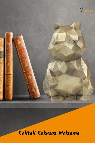 Viselia Dekoratif Sincap Biblo Heykel El Yapımı Sevimli Hediyelik Süs Eşyası Poly Model Tasarım Ürünü - Resim 5