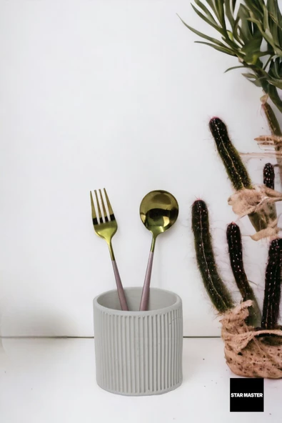 METAFOX Tezgah Kaşıklık Modern Tezgah Üstü Kaşıklık Dekoratif Dik Kaşıklık Beyaz Renk Model 1 - Resim 2