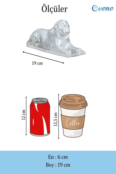 Evene Biblo Dekoratif Obje Heykel Biblo Aslan Biblo Dekoratif Süs Eşyası Model 1 - Resim 3