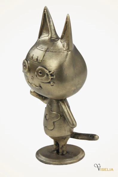 Viselia Dekoratif Küçük Kedi Biblo Heykel El Yapımı Hediyelik Süs Eşyası Sevimli Model Tasarım Ürünü ürün görseli 1