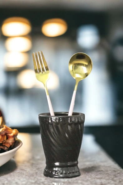 METAFOX Tezgah Kaşıklık Modern Tezgah Üstü Kaşıklık Dekoratif Dik Kaşıklık Siyah Renk Model 14 ürün görseli 1