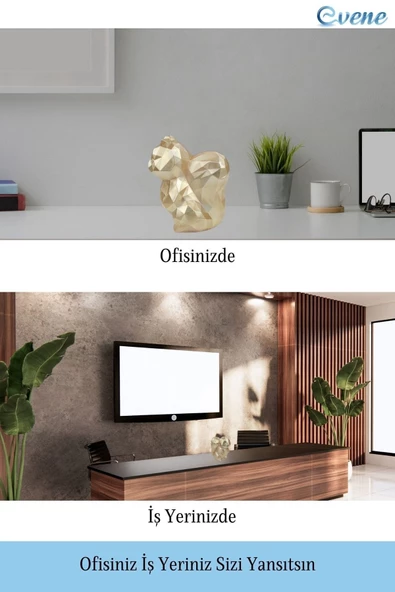 Evene Dekoratif Sincap Biblo Heykel El Yapımı Sevimli Hediyelik Süs Eşyası Poly Model Tasarım Ürünü - Resim 8