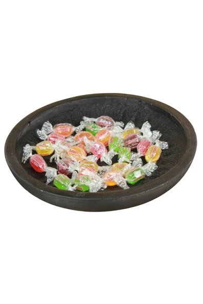 Evene Şekerlik Siyah Renk Sunumluk Drajelik Dekoratif Tabak Model 6 ürün görseli 1