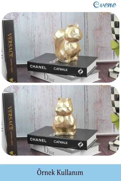 Evene Dekoratif Sincap Biblo Heykel El Yapımı Sevimli Hediyelik Süs Eşyası Poly Model Tasarım Ürünü - Resim 2