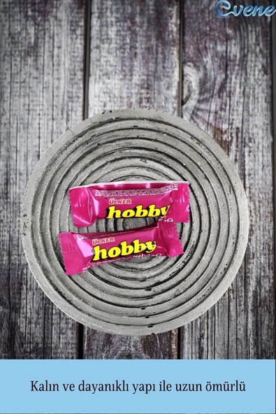 Evene Şekerlik Gümüş Eskitme Renk Sunumluk Drajelik Dekoratif Tabak Model 2 - Resim 4