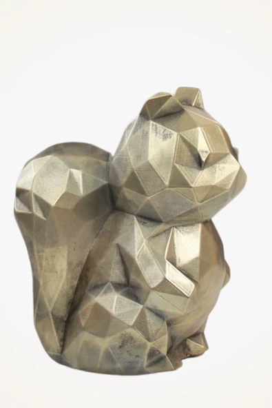 Viselia Dekoratif Sincap Biblo Heykel El Yapımı Sevimli Hediyelik Süs Eşyası Poly Model Tasarım Ürünü ürün görseli 1