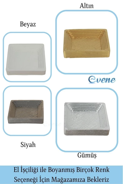 Evene Şekerlik Altın Eskitme Renk Sunumluk Drajelik Dekoratif Tabak Model 3 - Resim 6