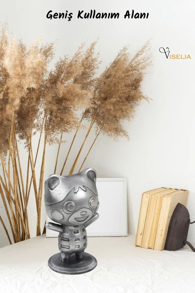 Viselia Dekoratif Küçük Ayı Biblo Heykel El Yapımı Hediyelik Süs Eşyası Sevimli Model Tasarım Ürünü - Resim 6