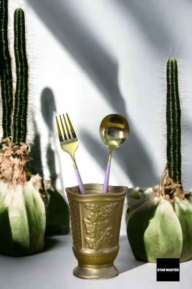 METAFOX Tezgah Kaşıklık Modern Tezgah Üstü Kaşıklık Dekoratif Dik Kaşıklık Altın Renk Model 9 - Resim 2