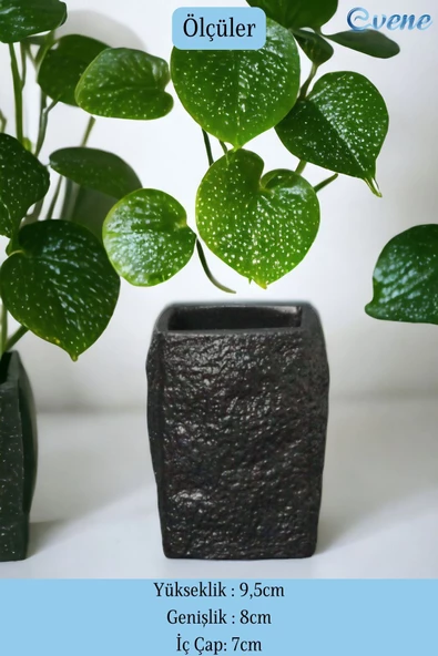 Evene Tezgah Üstü Kaşıklık Dekoratif Dik Kaşıklık Silindir Kaşıklık Siyah Renk Model 7 - Resim 2