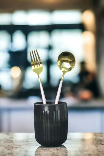 METAFOX Tezgah Kaşıklık Modern Tezgah Üstü Kaşıklık Dekoratif Dik Kaşıklık Siyah Renk Model 11 ürün görseli 1