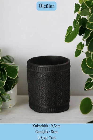 Evene Tezgah Üstü Kaşıklık Dekoratif Dik Kaşıklık Silindir Kaşıklık Siyah Renk Model 4 - Resim 2