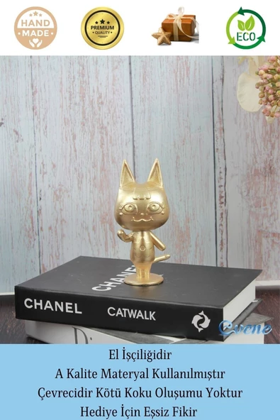 Evene Biblo Dekoratif Obje Heykel Biblo Dekoratif Süs Eşyası Model 26 Kedi Biblo - Resim 4