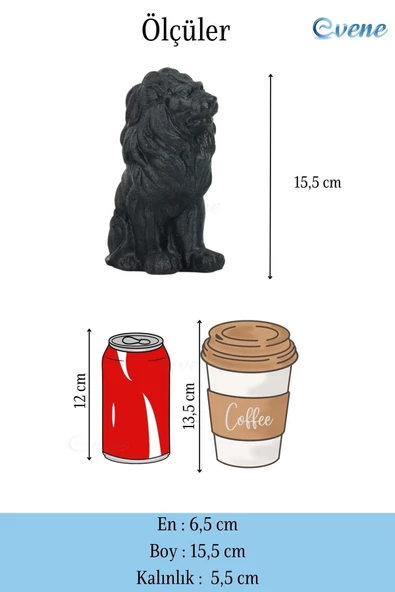 Evene Biblo Dekoratif Obje Heykel Biblo Aslan Biblo Dekoratif Süs Eşyası Model 2 - Resim 3