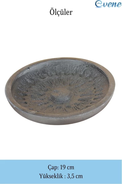 Evene Şekerlik Siyah Renk Sunumluk Drajelik Dekoratif Tabak Model 6 - Resim 2