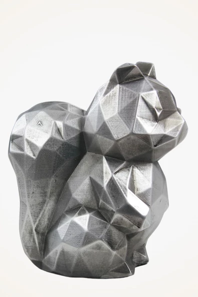 Viselia Dekoratif Sincap Biblo Heykel El Yapımı Sevimli Hediyelik Süs Eşyası Poly Model Tasarım Ürünü ürün görseli 1