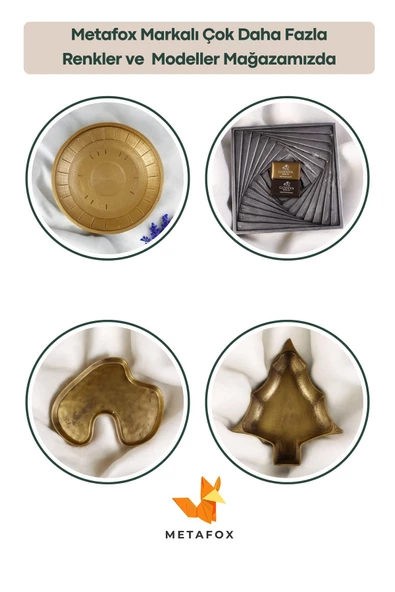 METAFOX Şekerlik Lokumluk Drajelik Altın Eskitme Renk Model 19 - Resim 6