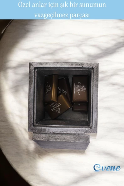 Evene Kapaklı Şekerlik Drajelik Şekerlik Gümüş Eskitme Renk Model 18 - Resim 6