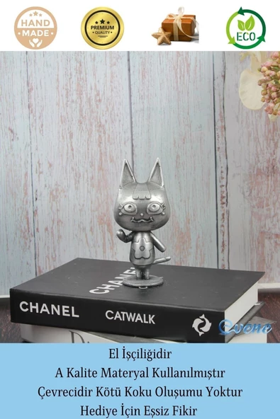 Evene Biblo Dekoratif Obje Heykel Biblo Dekoratif Süs Eşyası Model 26 Kedi Biblo - Resim 4