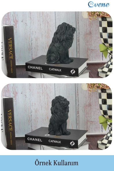 Evene Biblo Dekoratif Obje Heykel Biblo Aslan Biblo Dekoratif Süs Eşyası Model 2 - Resim 2