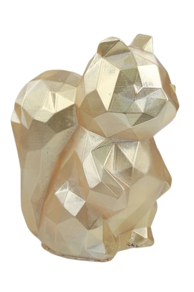 Evene Dekoratif Sincap Biblo Heykel El Yapımı Sevimli Hediyelik Süs Eşyası Poly Model Tasarım Ürünü ürün görseli 1